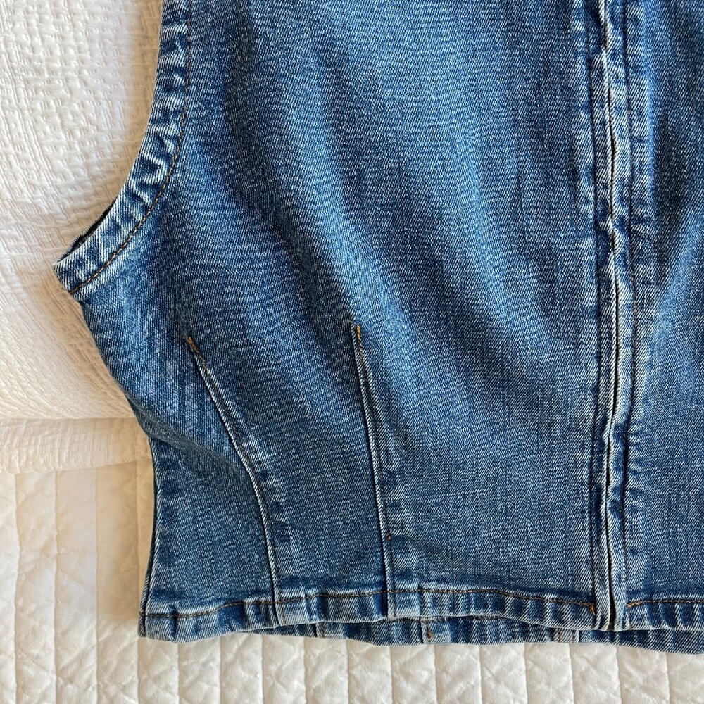 NWT - Abercrombie & Fitch Blue Denim Top - Size: Large - Picture 7 of 9